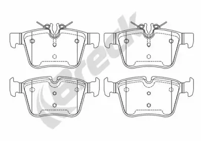 Комплект тормозных колодок, дисковый тормоз BRECK купить